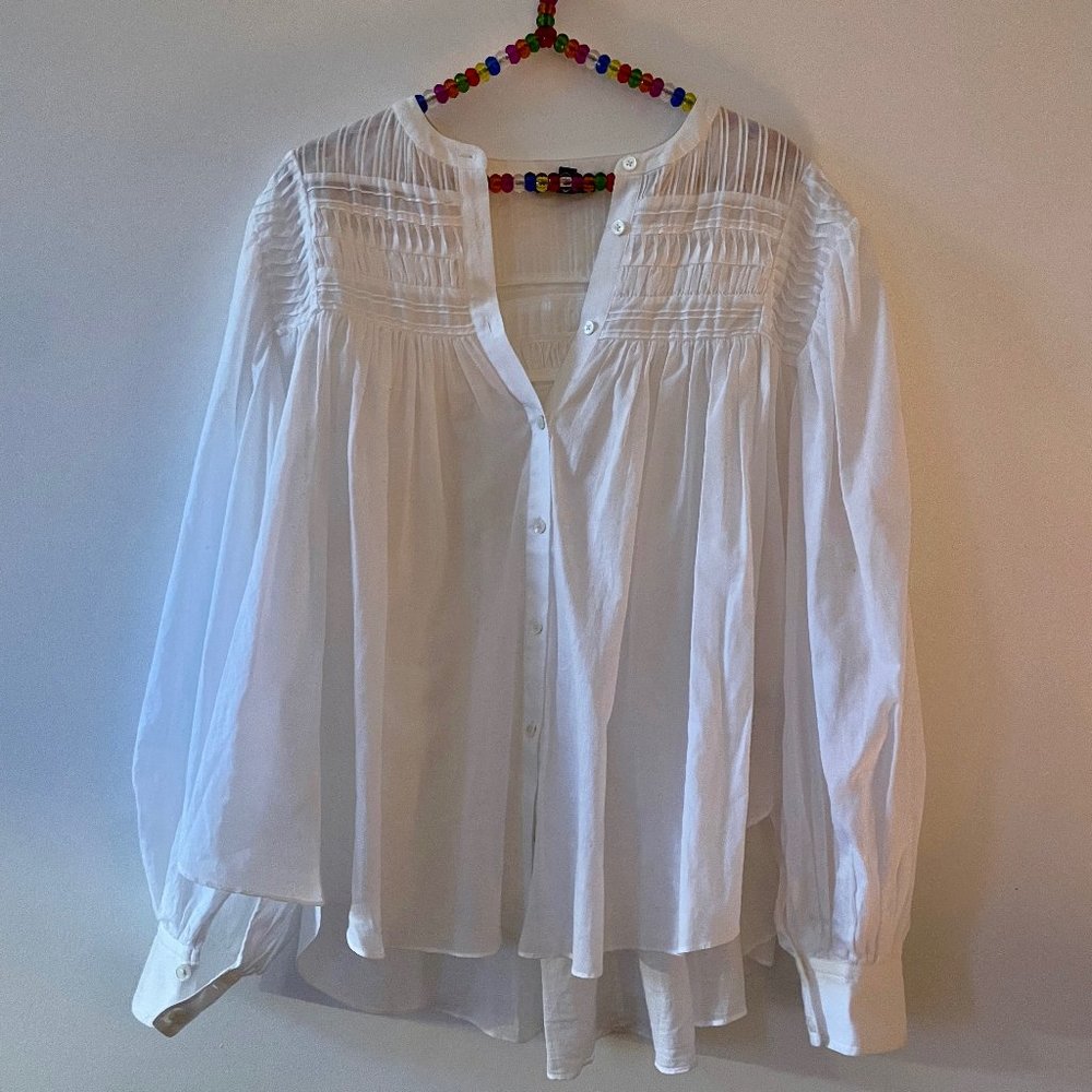 Oversized Banana Republic White Blouse